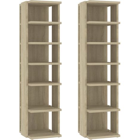 Scarpiere 2 pz Rovere sonoma 27,5x27x102 cm vidaXL