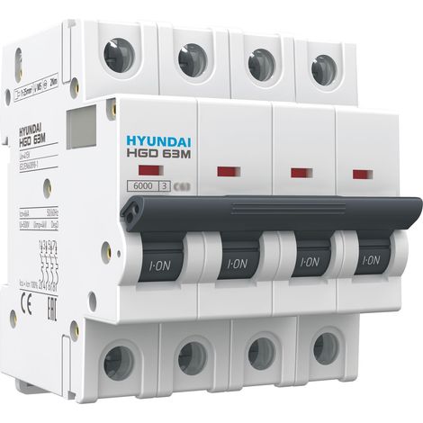 Disjoncteur modulaire 4P, 6kA, 25A, Courbe C (1/3)