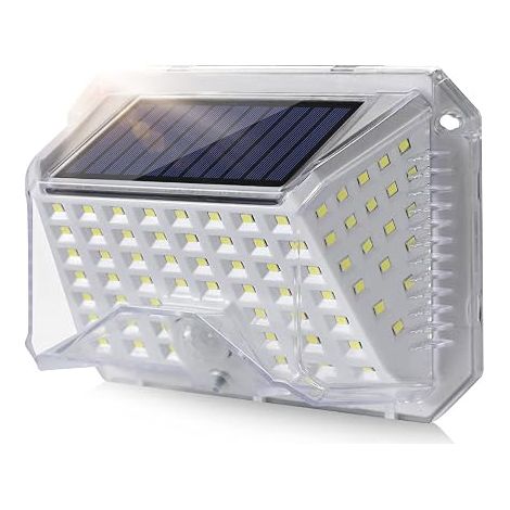 Outdoor Solar Motion Detector Light IP65 Waterproof LED Spotlight Outdoor Wall Lighting Solar Spotlight 3 Modes for Garden, Garage, Carport, Terrace, Home, White (1/5)