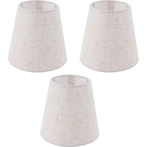 3-teiliger Lampenschirm aus Leinen, E14-Fassung, Meson-Stil, für Kerzenleuchter, Hotel- und KTV-Dekoration, elegante Beleuchtung. (1/5)