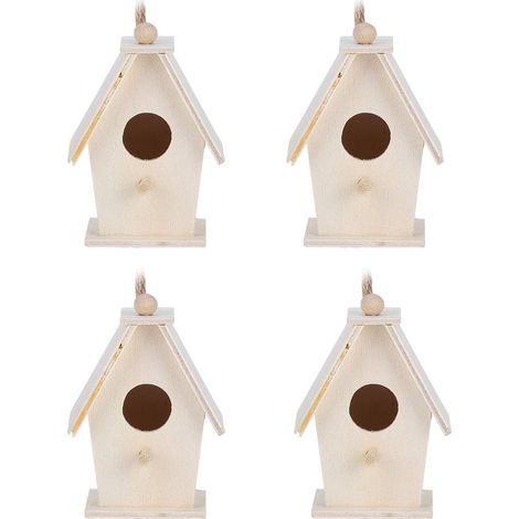 4 pièces nids d'oiseaux Type Suspendu innovant nids de Maison d'oiseau en Bois Cage pour Jardin décoration de Cour innovante