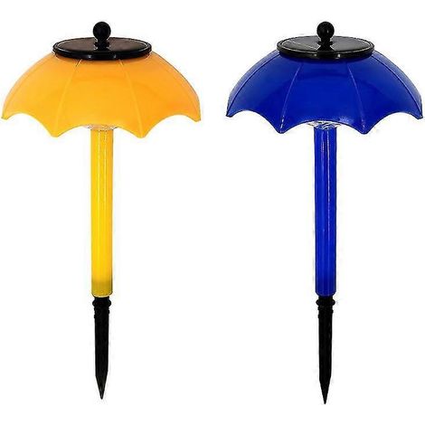 Lampes solaires de sol multicolores à 4 LED, étanches, pour extérieur (lot de 2) (1/5)