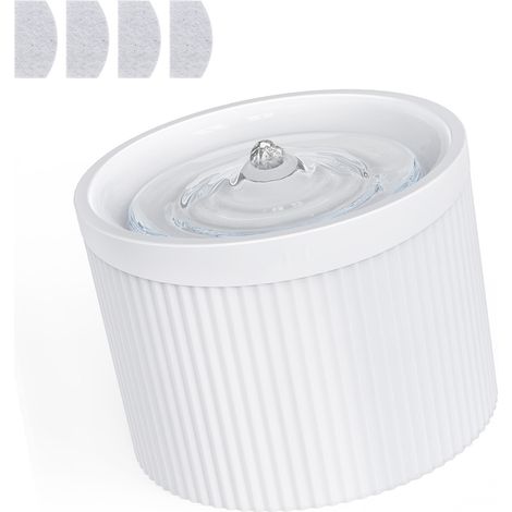 Fontaine à eau automatique 2L pour animaux de compagnie : distributeur d'eau électrique silencieux avec gamelle pour chats, chiens et autres animaux.