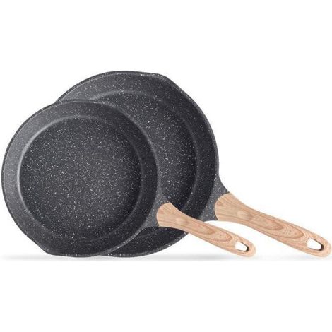 Set de 2 poêles antiadhésives 20cm et 26cm, induction, sans PFOA (1/5)