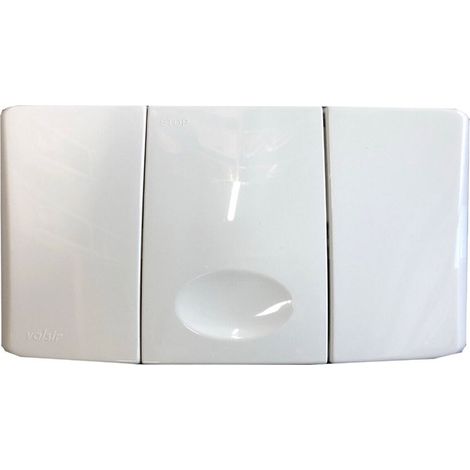 Placca meccanica di comando Medusa singolo scarico, colore bianco lucido VS0804001 (1/5)