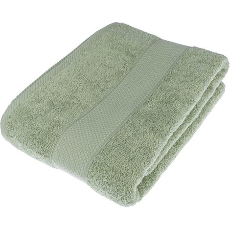 HOMESCAPES Turkish Cotton Sage Green Bath Sheet
