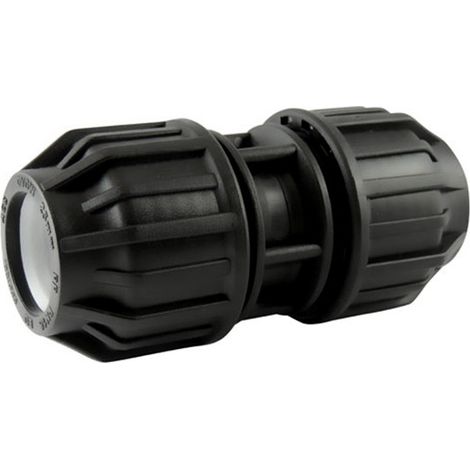 Manchon à compression PE 40mm – Raccord union à compression – Joint lubrifié et imperdable – Écrou ergonomique pour serrage facile – Ezfitt