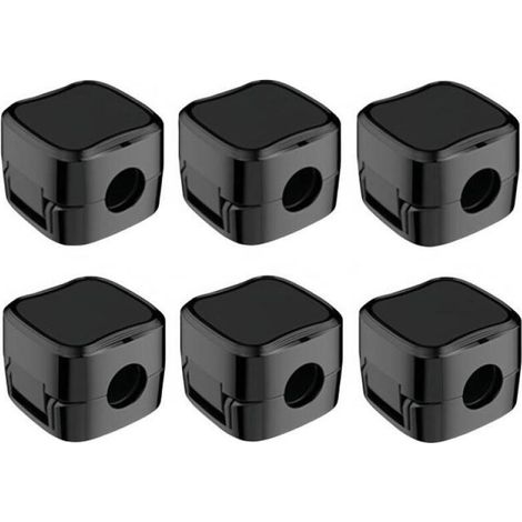 Clips de câbles magnétiques, gestion des câbles sous le bureau, supports de câbles autocollants pour bureau à domicile, noirs, 6 pièces. (1/5)
