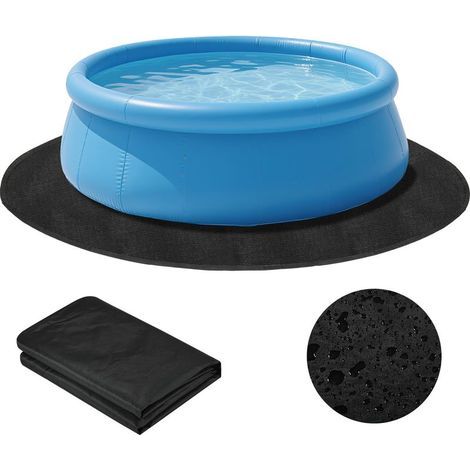 Tapis de protection pour liner de piscine hors-sol rond de 3 m, Protection de fond de piscine pour prévenir les perforations et prolonger la durée de vie du liner. (1/5)