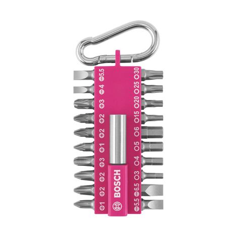 Bosch Schrauberbit-Set 21-tllg. Snap-hook Pink