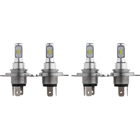 4x H4 9003 HB2 LED-Scheinwerferlampen-Set, Fern- und Abblendlicht, hell, 35 W, 4000 lm, 6000 K, Weiß (1/5)