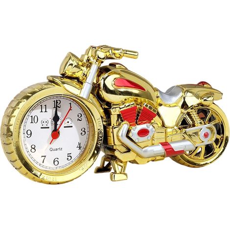 Horloge-Réveil Motocyclette - Design Vintage Métal et Plastique - Pour Bureau Chambre Bureau À Domicile - 1 Pièce (1/5)