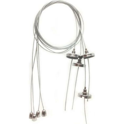 Cavi di acciaio per sospensione pannelli led o plafoniere a led kit 5 pezzi (1/2)