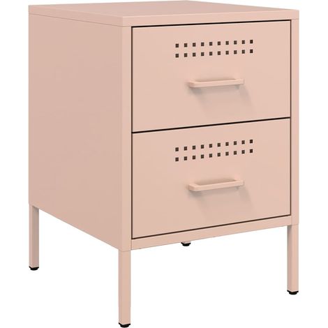 Maison Exclusive - Nachttisch Rosa 36x39x50,5 cm Stahl