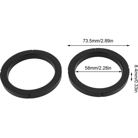 Ortviai Joint de tête de groupe en silicone pour machine à café Rancilio Silvia – 2 pièces, diamètre extérieur 73,5 mm (1/4)