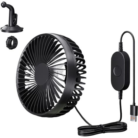 Ventilateur USB Pour Voiture Ventilation réglable silencieuse (1/5)