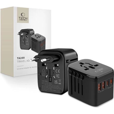 Adattatore Tech-Protect TA200 EU / UK / US / AU - czanry