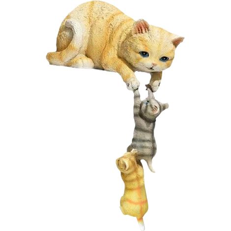 Sculpture de chat amusante en résine, accessoire de bureau, décoration d'intérieur pour maman, grand-mère, femme, enfant (1/5)