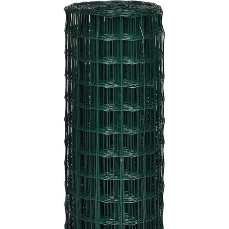 Rotolo Rete Metallica Antiruggine Per Recinzione Lunghezza 25 Metri Varie Altezze Acciaio Zincato Rivestito Pvc Recinzioni Giardino Terrazzo Pollaio Animali Ringhiere Cancelli Gabbie 1.5x25Mt (1/4)