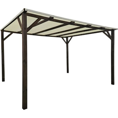 Velus - Pergola da Giardino 3x4 in Legno Colore Noce