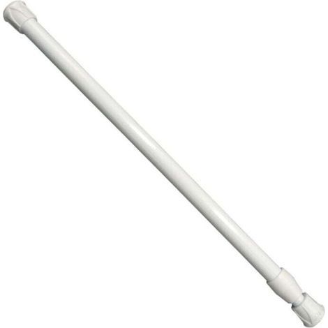 Retractable curtain rod, no-drill installation, diameter, length 55-90 cm, white