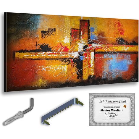 Monica Mirafiori I 100% handgemalt I Gemälde One Moment 140x70cm Gemälde Handgemalt Acrylgemälde Sehr großes Acrylbild I Moderne Kunst I Kunstbilder (1/5)