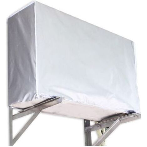 2 pieces Housse Pour Climatiseur Extérieur Housse Pompe a Chaleur Hiver Anti Poussière Anti Neige Imperméable Résistant Au Soleil (90×40×73cm) (1/5)