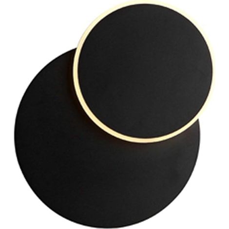 8W Black Indoor Wall Lights, 360 Rotatable 3000K Warm White, Lighting for Living Room Staircase Bedroom