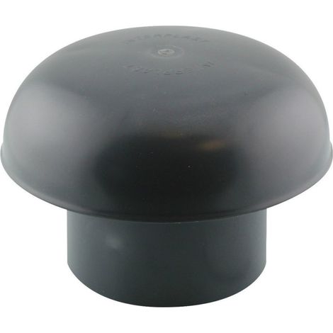 ø 100 chapeau de ventilation pvc gris ardoise - jardiboutique