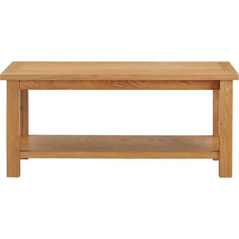 Maison Exclusive - Couchtisch 90 x 45 x 40 cm Eiche Massivholz (1/5)