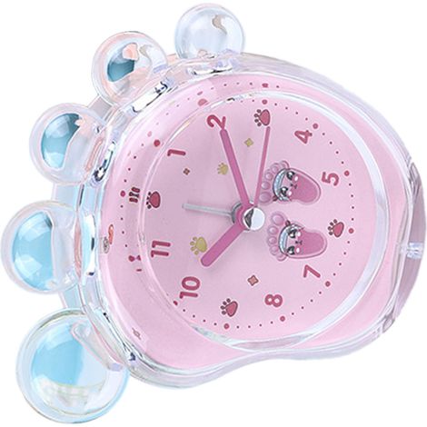 Réveil en forme de pied cartoon mignon, gelée cristalline DIY pour enfants, chambre, rose pour la maison, la cuisine et le bureau (1/5)