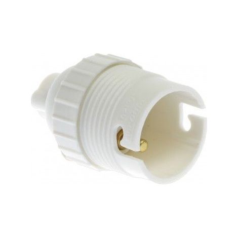 Tuerca simple anillo B22 blanco