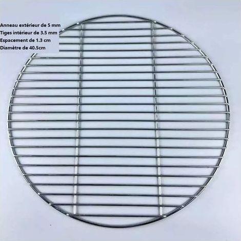 TAISHENGDA – Runder Edelstahl-Grillrost, 40,5 cm Durchmesser (1/5)