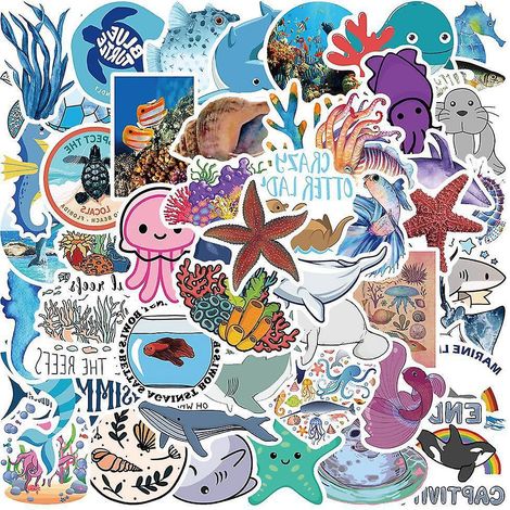 autocollants Pack 50 Pcs Vinyle Graffiti Stickers Pour Ordinateur Portable Voiture Planche  Roulettes Moto Vlo Bagages Pare-chocs Bombe Autocollan (1/5)