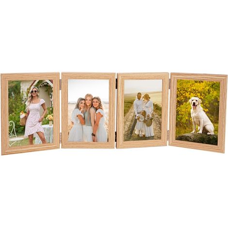 Cadre Photo 4 Photos, Pliable Cadre Photo 10x15cm 4 Photos (1/5)