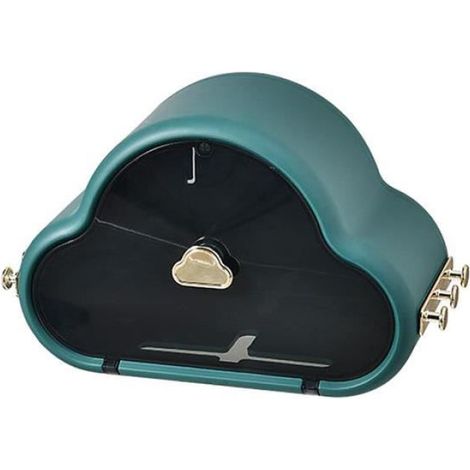 Support Papier Hygiénique - Boîte Rangement Murale Auto-Adhésive - Double Sortie pour Rouleaux et Serviettes - 32,5 x 13 x 20,3 cm - 1 Pièce (1/4)