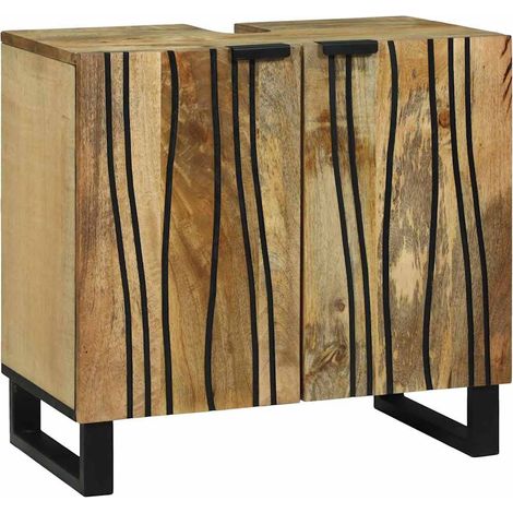 Maison Exclusive - Armadio per Lavabo da Bagno con porta Marrone 62 x 33 x 58 cm