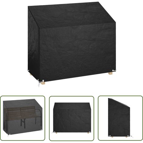 The Living Store Housse de banc de jardin 8 œillets 160x70x70/88 cm polyéthylène - Housses De Meubles D'extérieur - Housse De Banc De Jardin - Protection Mobilier Extérieur - Imperméable - Anti Uv (1/5)