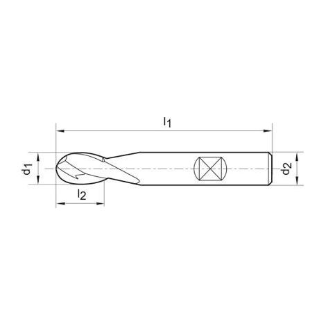 Fraise bout hémisphérique courte carbure monobloc AlTiN+ queue HB 30° 4mm FORTIS 1 PCS (1/5)