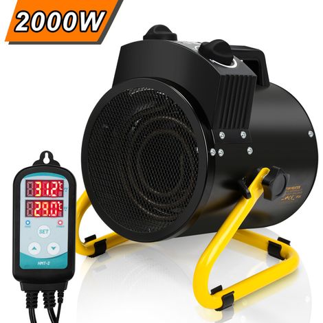 SWANEW Riscaldatore per serre Riscaldatore per capannoni da giardino da 2000W con regolatore di temperatura e certificazione IPX4 per piante (1/5)