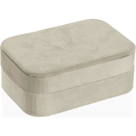 Box-Schmuckkästchen Versa Creme Holz Spiegel Holz MDF 10 x 6 x 14,7 cm