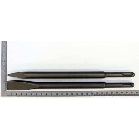 Scheppach 7907900003 Accessoires de perçage et de marteau perforateur/SDS-Plus Plat et burin pointu Kit, compatible avec le dh1300 Plus, diamètre 13,5, L 250 mm
