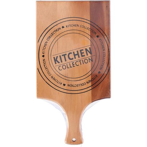 Tagliere in Legno Con Manico Decorazione Kitchen Per Salumi Formaggi 37x19x1cm