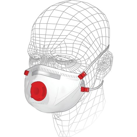 Vitrex S40410 Premium Valved Multipurpose Respirator P3 Pack Of 3 VITS40410