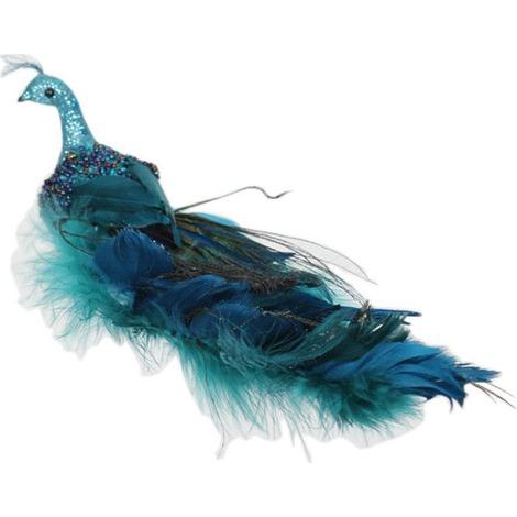 Regalo de Navidad: simulación de árbol de Navidad, colgante tridimensional de pavo real, artesanía con pluma natural, regalo navideño (1/5)