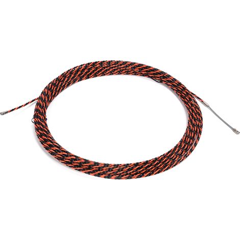 Câble double brin rouge et noir 30m, acier inoxydable gainé pour ascenseur grue tour (1/5)