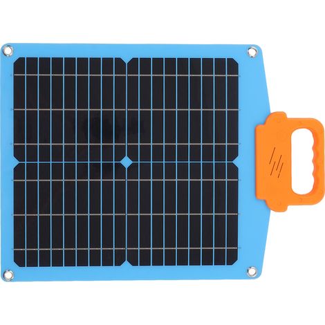 Tragbares 20-W-18-V-Solarpanel-Ladegerät aus monokristallinem Silizium für Wohnmobil, Camping, Outdoor-Auto-Stromversorgung, Blau (1/5)