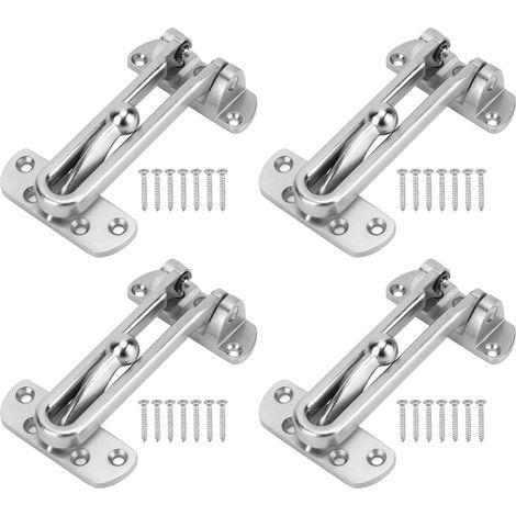 Hinged Bar Lock, 4 Piece Zinc Alloy, Extra Thick Shock Resistant Arm, 3 Adjustable Positions (1/5)