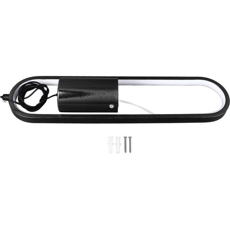 Ortviai Suspension moderne nordique minimaliste en aluminium noir – 40 x 9 x 6 cm, 18 W, 3000 K (1/5)