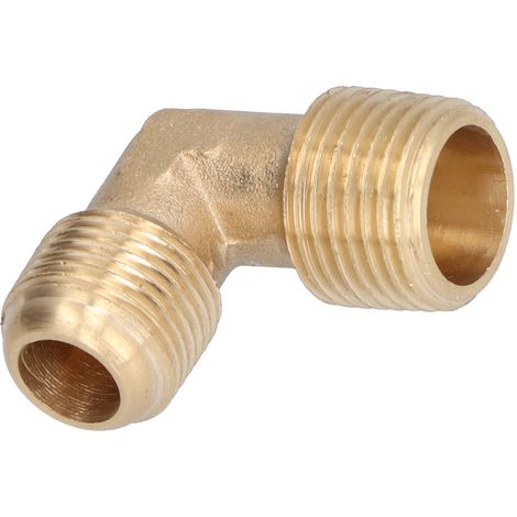 Codo de latón de 90° para compresor de aire, conexión macho-hembra, accesorios (1/5)